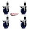 Service Caster 5'' Solid Poly Swivel 1-3/4'' Expanding Stem Caster Set with Brake, 4PK SCC-EX20S514-SPUS-PLB-134-4 - alternate 3